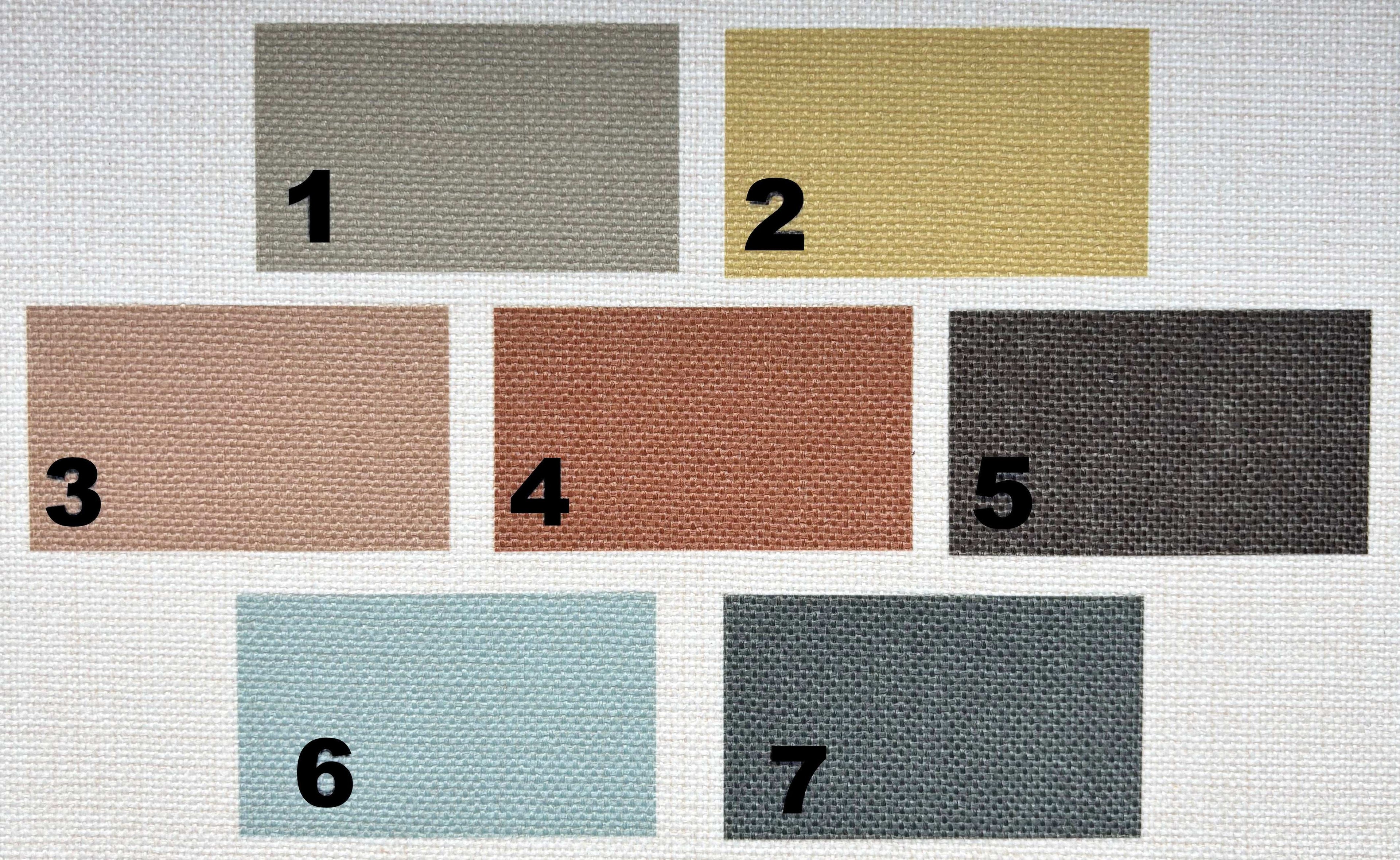 Example of colour options for personalised cushion design 
