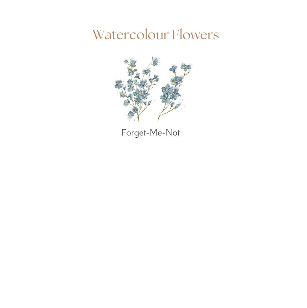 Example of birth month flowers for personalised print design