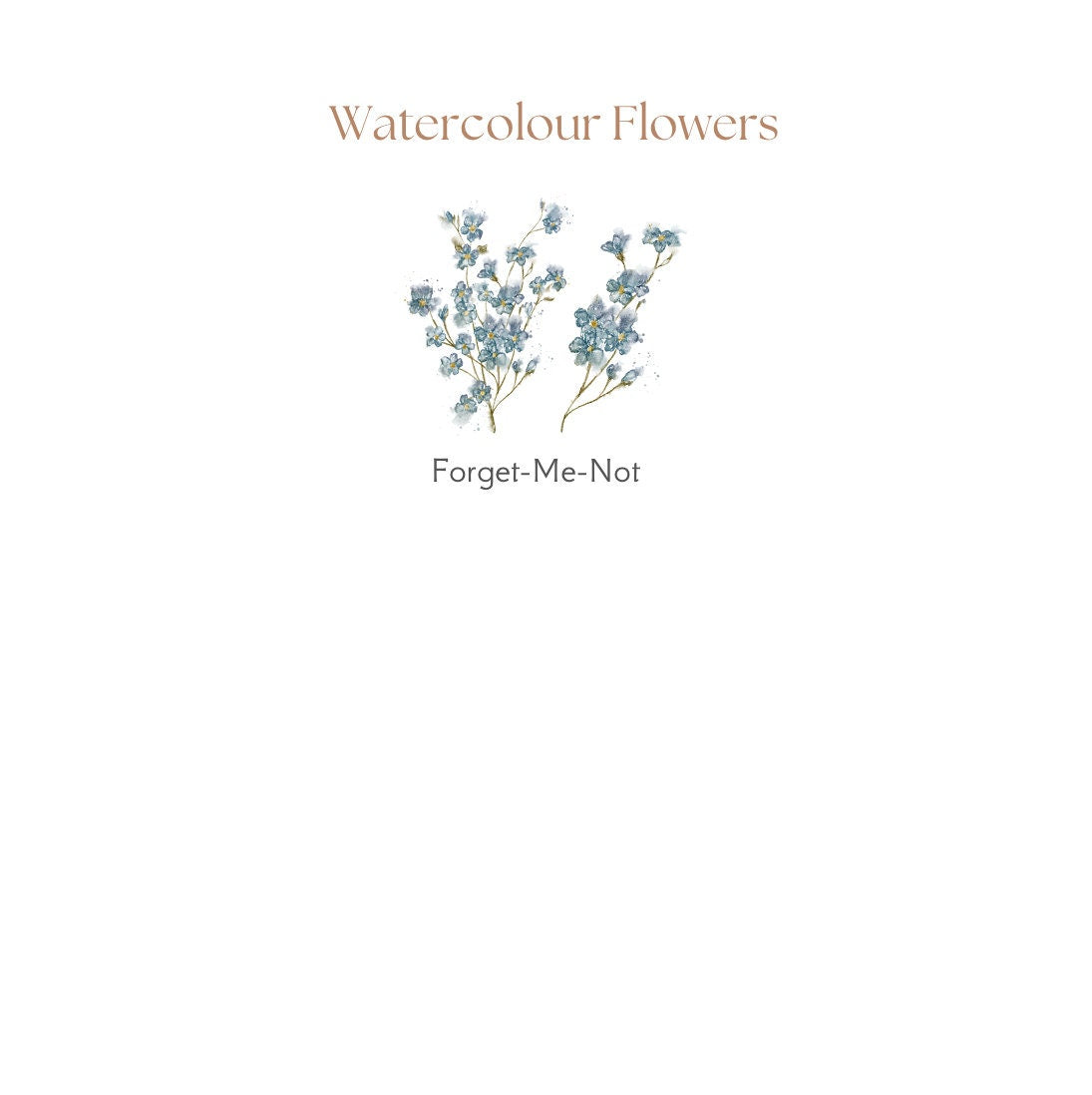 Example of birth month flowers for personalised print design